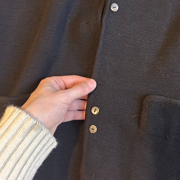 1950s Pure virgin wool Brigus Knitting Mills black fully-fashioned blazer! - Picture 14 of 16